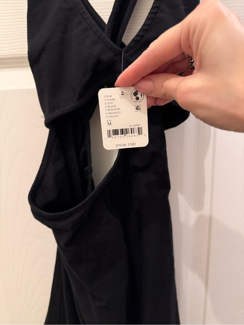 Free People Black Backless Cross-Back Dress - Picture 2 of 3